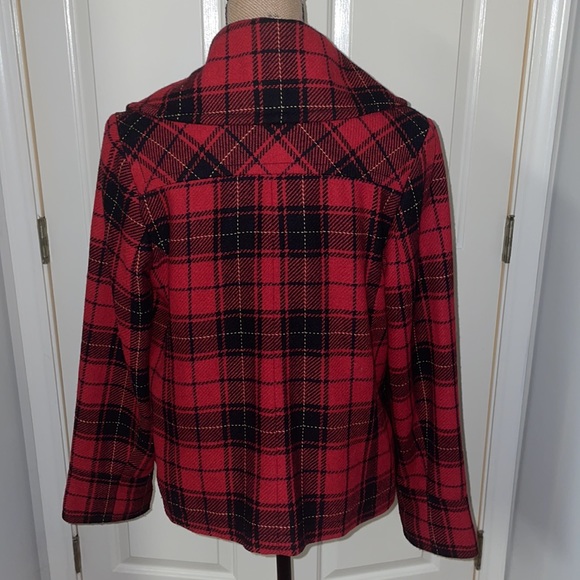Merona plaid medium jacket Buffalo plaid warm cozy coat jacket jacket coat - Picture 3 of 13